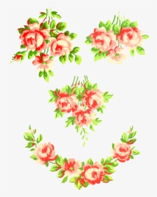 Romantic Pink Flower Border Png Pic - Portable Network Graphics, Transparent Png, Free Download