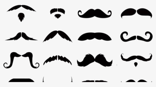 Mustaches Clip Art Transparent Background 20 Styles - Mustache Styles Png Clipart, Png Download, Free Download