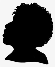 Black Silhouette Profile Female - Child Profile Silhouette Transparent, HD Png Download, Free Download
