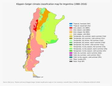 Koppen Geiger Climate Argentina, HD Png Download, Free Download