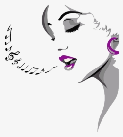 Singing Woman Clip Arts - Woman Singing Clipart, HD Png Download, Free Download
