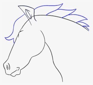 How To Draw Horse Head - Mane, HD Png Download, Free Download