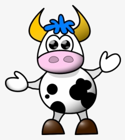 Baby Cow Svg Clip Arts - Cartoon Cow, HD Png Download, Free Download