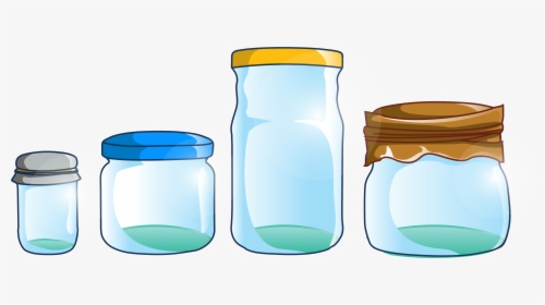 Plastic Bottles Clipart Plastic Jar - Water In Glass Container Clipart, HD Png Download, Free Download