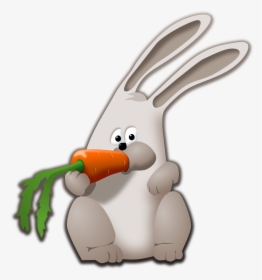 Chipmunk Clipart Animal Eating - Rabbit Eating Carrot Funny, HD Png Download, Free Download