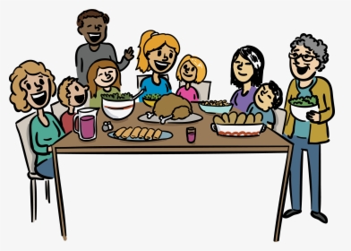 Clip Art Dinner At Getdrawings Com - Family Thanksgiving Dinner Clip Art, HD Png Download, Free Download