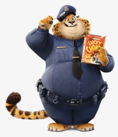 Zootopia Benjamin Clawhauser Eating Cereals - Zootopia Clawhauser, HD Png Download, Free Download