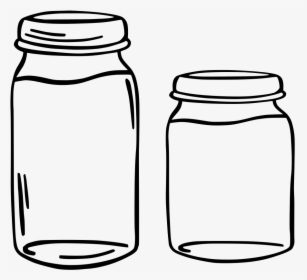 Glass Bottle Clipart Black And White, HD Png Download, Free Download
