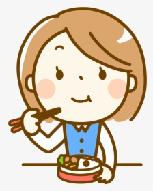 Woman Eating Bento - Girl With Idea Clipart, HD Png Download, Free Download