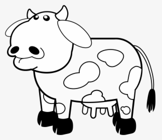 Colour Cows 1 Black White - Clip Art Black And White, HD Png Download, Free Download