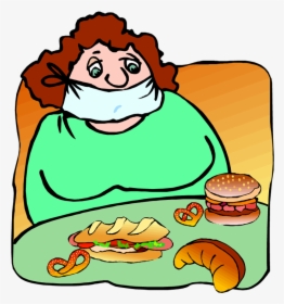 Fat Clipart Fat Eating - Cartoon, HD Png Download, Free Download
