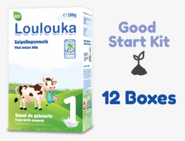 12 Boxes Of Stage 1 Organic Infant Milk Formula (500g) - Loulouka Organic Baby Formula, HD Png Download, Free Download