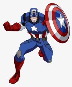 Free Pictures Captain America Clipart - Avengers Captain America Cartoon, HD Png Download, Free Download