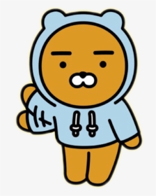 Transparent Kakao Png - Line Friends Ryan Stickers, Png Download, Free Download