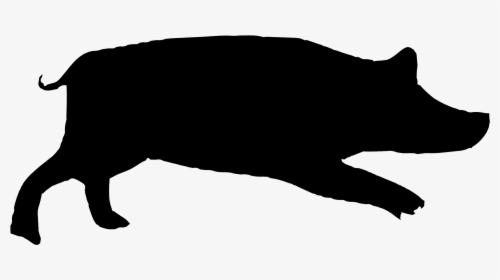 Pig Silhouette Clip Art - Pig Silhouette Pdf, HD Png Download, Free Download
