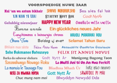 Reep Happy New Year In 35 Languages - Happy New Year In Languages Around The World, HD Png Download, Free Download