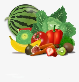Healthy Clip Art At Clker - Fruits And Veggies Clip Art, HD Png Download, Free Download