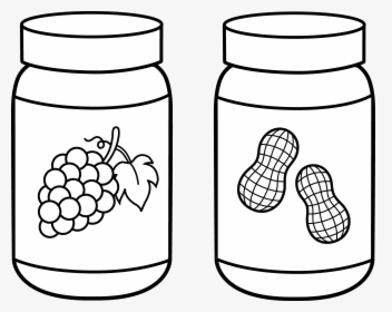 Marbles Clipart Jar Clipart - Peanut Butter And Jelly Drawing, HD Png Download, Free Download