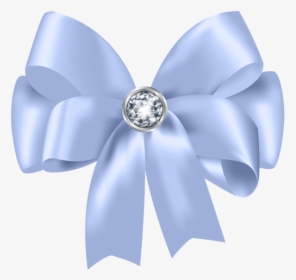 Beautiful Blue Bow With Diamond Png Clip Art - Transparent Background Pink Bow, Png Download, Free Download