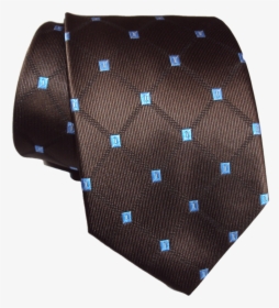 Dark Brown With Light Blue Tie - Polka Dot, HD Png Download, Free Download
