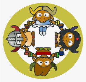 Circle, Cartoon, Hands, Cows, Hold, Hand, Cow - Logo Bulat Jabat Tangan Hd Vector Png, Transparent Png, Free Download