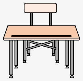 An Empty Desk Clip Arts - Student Desk Clip Art, HD Png Download, Free Download