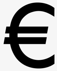 Euro Sign Black Clip - Euro Sign Transparent Background, HD Png Download, Free Download