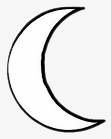 Transparent Png Tumblr Transparent Black And White - Crescent Moon Easy Drawing, Png Download, Free Download