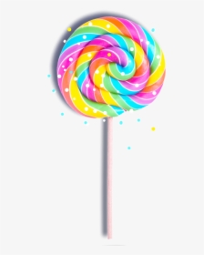 Lollipop Clipart Sugar Candy - Colorful Swirl Lollipop Clipart, HD Png Download, Free Download