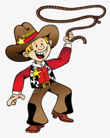 Svg Cowboy On Horse Clipart At Getdrawings - Cartoon Cowboy With Lasso, HD Png Download, Free Download