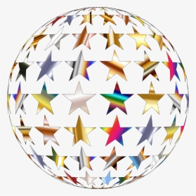 Metallic Shiny Stars Sphere Clip Arts - Circle, HD Png Download, Free Download