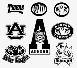 Font,black And - Auburn Tiger Logo Svg, HD Png Download, Free Download