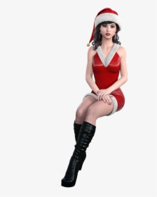 Navidad, Mujer, Papa Noel, Santa Claus, Modelo - Santa Claus Mujer Png, Transparent Png, Free Download