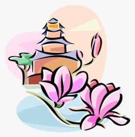 Vector Illustration Of Chinese Yulan Magnolia Flower - Vector Graphics, HD Png Download, Free Download