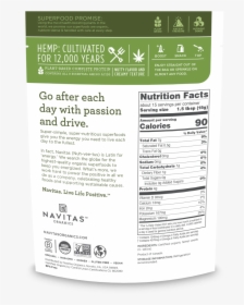 Navitas Hemp Powder Nutrition, HD Png Download, Free Download