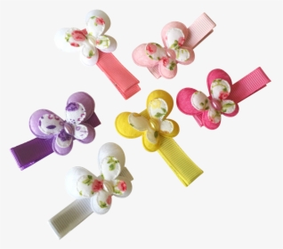 Floral Felt Butterfly Hair Clips"  Class= - Butterfly Hair Clips Small, HD Png Download, Free Download