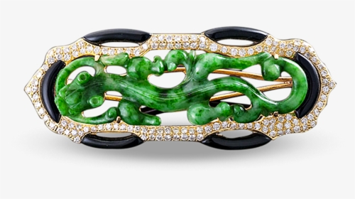 Carved Jade, Diamond And Onyx Hair Clip - Green Lantern, HD Png Download, Free Download