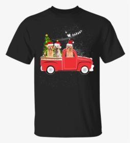 Golden Retriever Driving Red Truck Christmas Shirt - T Shirt For Information Technology, HD Png Download, Free Download