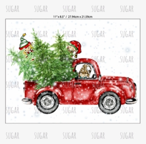 Red Truck Merry Christmas, HD Png Download, Free Download