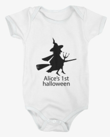 Halloween Witch Babygrow - Silhouette, HD Png Download, Free Download