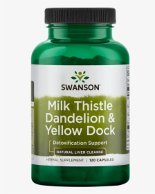 Swanson Milk Thistle Dandelion & Yellow Dock 120 Caps - Swanson Curcumin, HD Png Download, Free Download