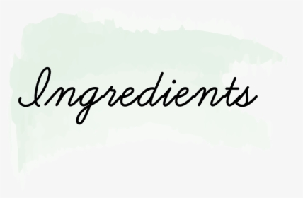 Ingredients Splotch@2x - Calligraphy, HD Png Download, Free Download