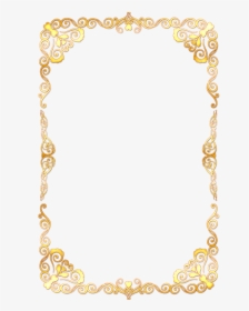 Frame, Gold, Decor, Ornament, Rectangular Frame - Transparent Background Border Designs, HD Png Download, Free Download