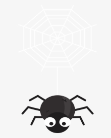 Spider Euclidean Vector Black And White - Portable Network Graphics, HD Png Download, Free Download