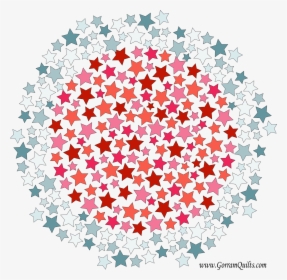 Quilt Design A Day Qdad Inkscape Stars Circle Red White - Circle, HD Png Download, Free Download