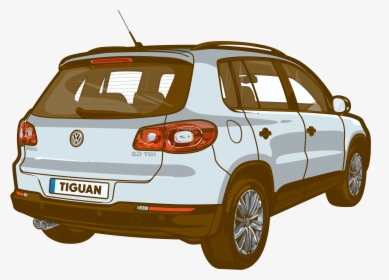 Illustration Volkswagen - Car Back Illustration, HD Png Download, Free Download
