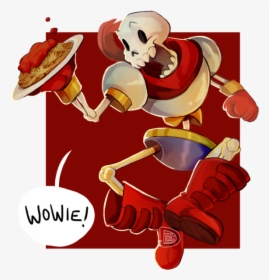 Wowie Undertale Cartoon Fictional Character Art Food - Undertale Spaghetti, HD Png Download, Free Download