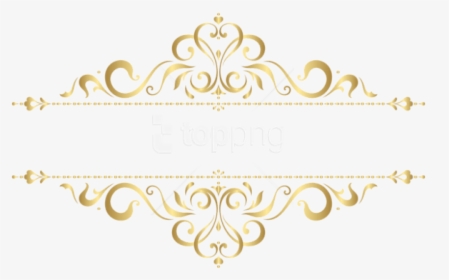 Free Png Download Golden Ornament Clipart Png Photo - Gold Floral Frame Png, Transparent Png, Free Download