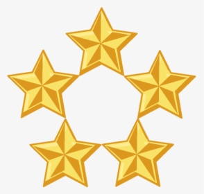 5 Stars Png Cartoon - Five Star General Symbol, Transparent Png, Free Download