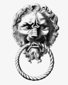 Steampunk Steam Punk Free Photo - Lion Door Knocker Drawing, HD Png Download, Free Download